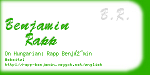 benjamin rapp business card